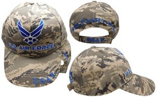 Air Force Wings USAF Fly Fight Win ACU Digital Camo COTTON Embroidered Cap Hat