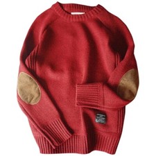 Thick Oversize Casual Loose O-Neck Men Pullover Sweater Autumn Fashion Knitted