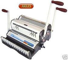 Akiles Duomac-421 Binding Machine & Punch 4:1 Coil & 2:1 Wire [New] Dual Use