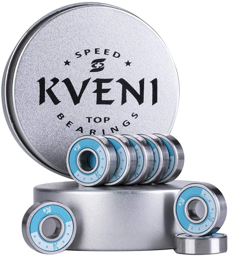KVENI Ceramic Skateboard Bearings, Premium 608rs Ball Bearing