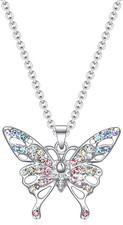 Butterfly Necklace Gifts for Girls Women,Christmas Birthday Jewelry Back to Scho
