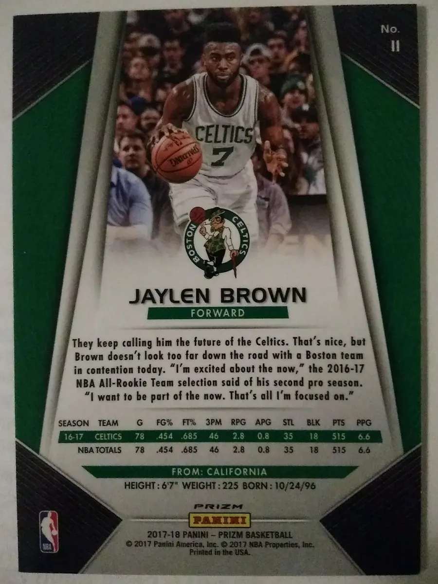 Jaylen Brown Boston Celtics Basketball White Jersey Poster 