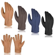 Leather Driving Gloves Soft Classic Retro Chauffeur Genuine Unlined Gift Gloves