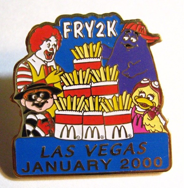 McDonald's FRY2K Lapel Pin Vintage McDonalds 2000 Millennium Las