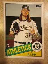 2020 TOPPS UPDATE #85TB-32 A.J. PUK 35TH ANNIVERSARY 1985 RETRO ROOKIE ATHLETICS