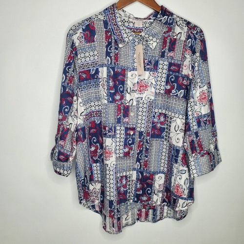 Lot De 3 Chemisiers Femme Allison Daley Imprimé Floral - Taille 14, Manches Courtes, Occasion Très Bon état