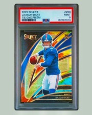 2025 PANINI SELECT #293 JAXSON DART TIE DYE CLUB LEVEL PRIZM /25 RC PSA 9 POP 2