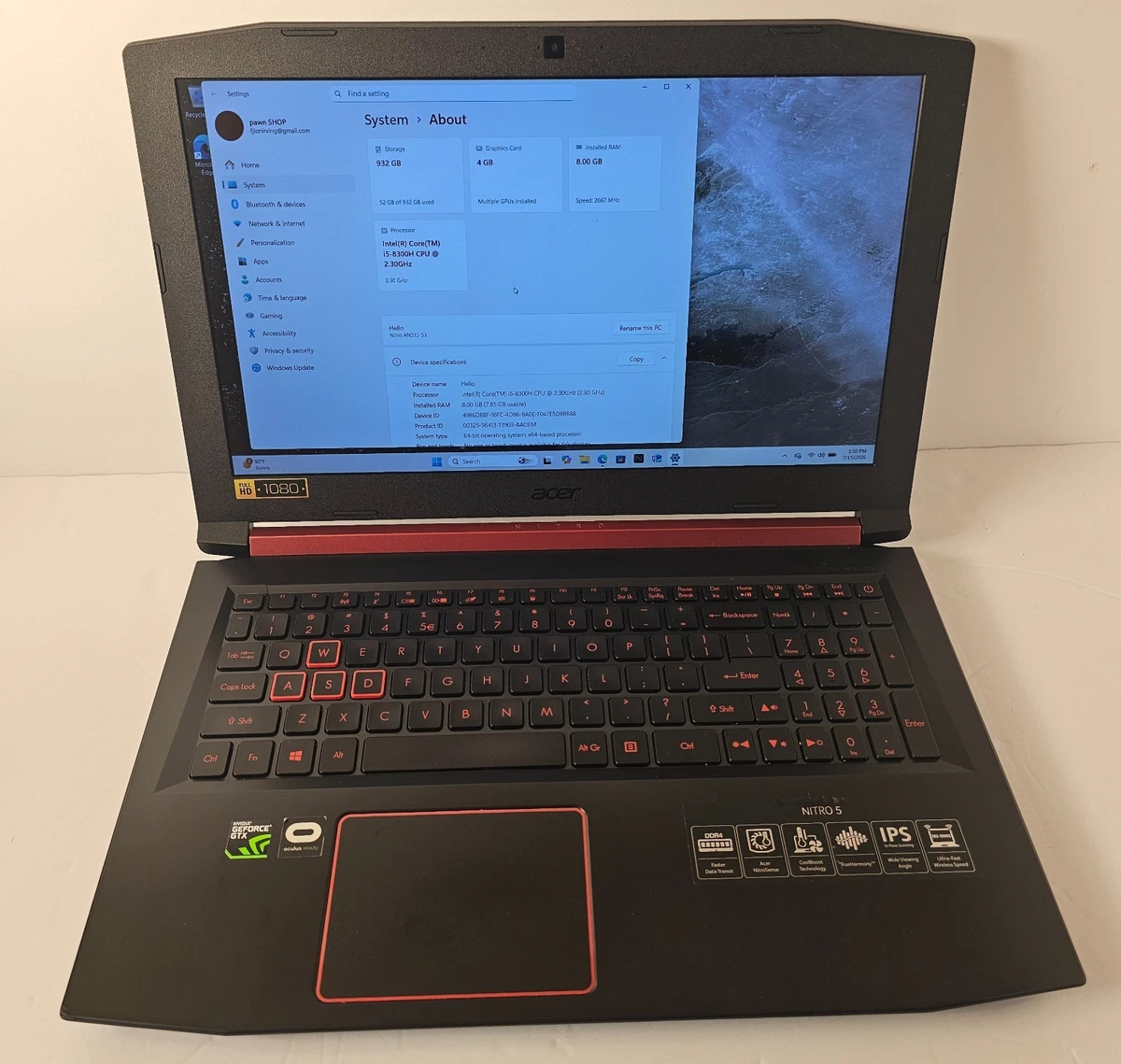 Intel Core i5 8th Gen. 8 GB RAM PC Laptops & Netbooks 256 GB SSD