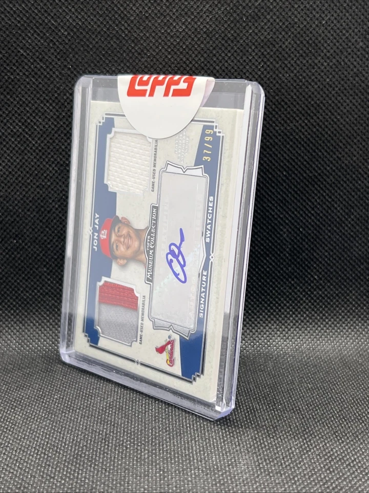 Parche usado del juego Jon Jay 2013 Museum Collection Rookie Auto Gem Cardinals #37/99 Foto 4 de 4