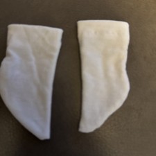 DOLL SOCKS Off White Rayon Knit 3 Long X 1.5 Wide Artist Made For 18-20 Doll