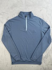 Peter Millar 1/4 Zip Pullover Men S Blue Houndstooth Wicking Performance Stretch
