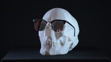 Skull Sunglasses Holder Modern Wall or Desk Display 3D Printed Decor