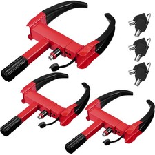 3 Pcs Wheel Lock for Cars, Heavy Duty Trailer Wheel Lock Universal Security A...