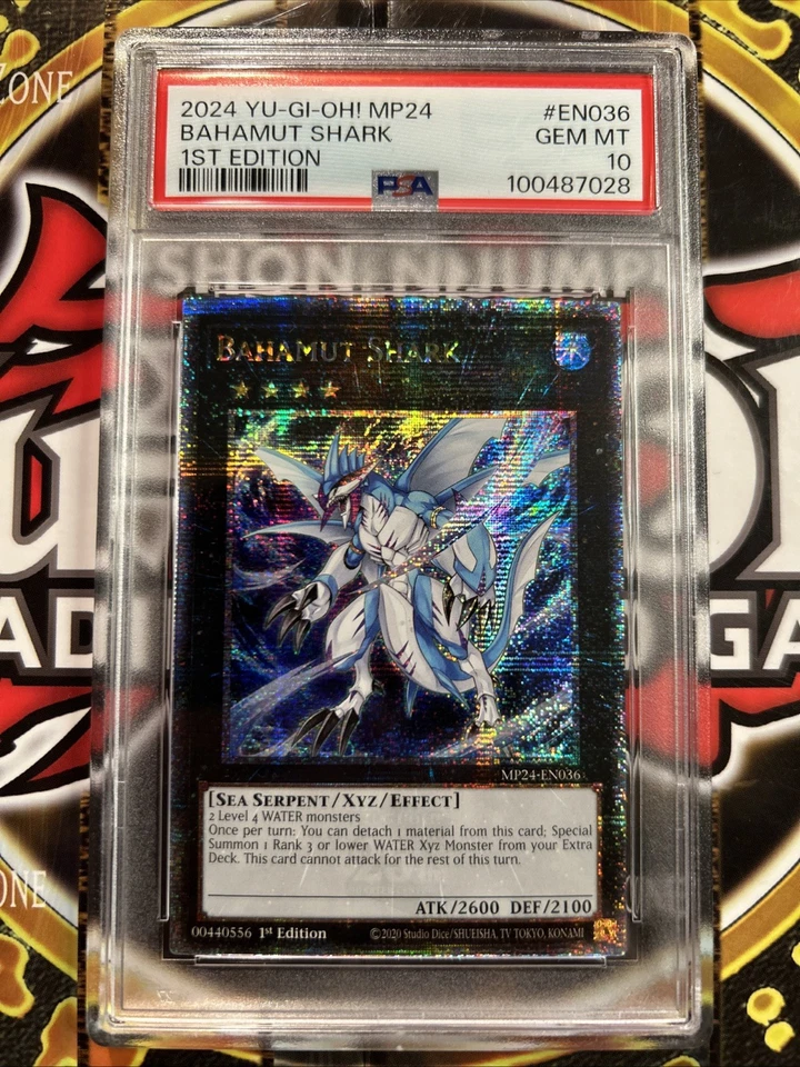 YuGiOh BAHAMUT SHARK MP24-EN036🔥PSA 10 GEM🔥1st ED-2024 QTR CENTURY SECRET RARE - Image 3 of 4