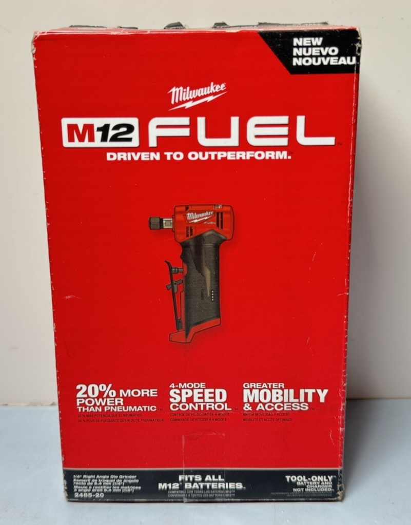 Milwaukee M12 FUEL 1/4 Right Angle Die Grinder Tool Only 2485-20