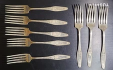 Vintage National Silver Company Dinner Forks Set of 8 TWENTY Pattern Used