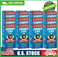 12 PACK Jonny Cat Heavy Duty Jumbo w/Drawstring Litter Box Liners, 5 ct