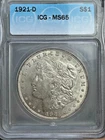 1921 d Morgan Silver Dollar ICG MS65