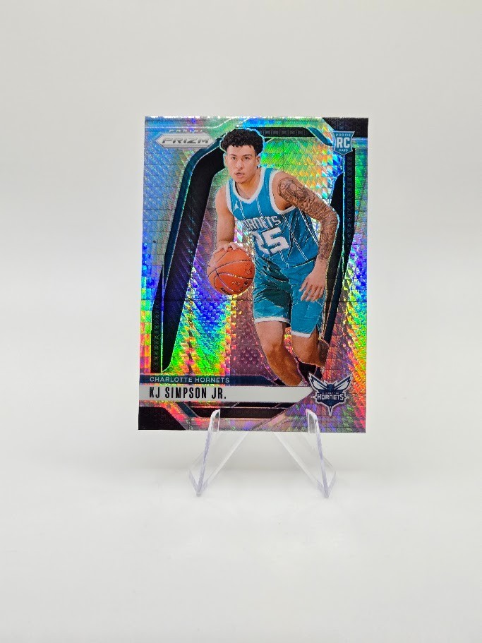 KJ Simpson Jr. 2024-25 Panini Prizm RC Hyper Prizm #247 Hornets