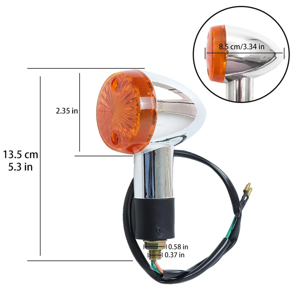 For Kawasaki Vulcan VN 750 800 900 1500 1600 1700 2× Turn Signals Light - Image 4 of 4