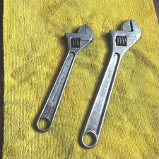 Vintage PENENS #4208 and INDESTRO  #3588 Adjustable Wrenches - Free Shipping