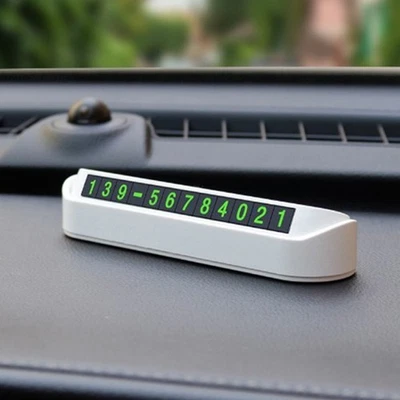Voiture Lumineux Temporaire Stationnement Téléphone Numéro Card Plaque Auto Stop - Photo 1/4