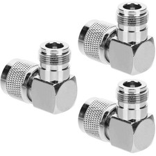  Set of 3 Right Angle Coax Connector Extender Coaxial Male Female Adapter