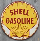 Shell Gasoline 12" Diameter Vintage Novelty Metal Sign Made In USA New!