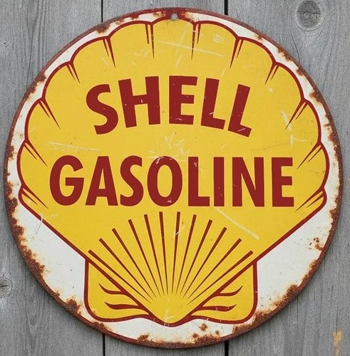 Shell Gasoline 12" Diameter Vintage Novelty Metal Sign Made In USA New!