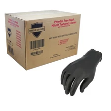 X-Small Black Nitrile Gloves Powder Free and Latex Free Glove 4 Mil 2000 Pack