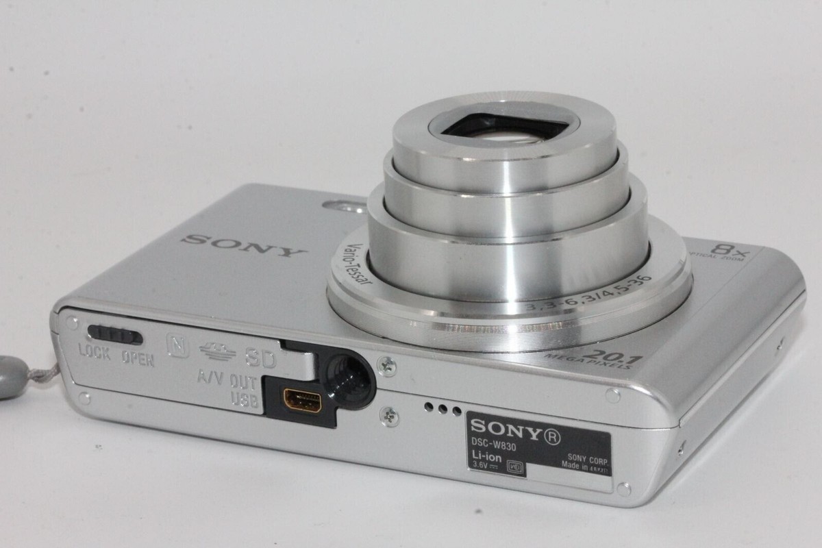 Sony DSC-W830 Cyber-Shot 20.1MP 8x zoom Digital Camera Silver | eBay