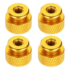 Knurled Thumb Nut, M4 12mm OD 10mm Height 6061 Anodized Aluminium Alloy Hand Scr