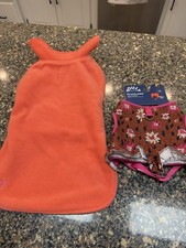 Lot Dog Clothes Med Coat And Harness