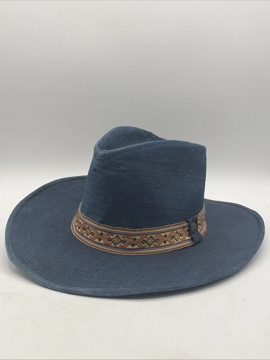 Vintage LEVI\'S feather denim western cowboy hat Vintage cowboy hat levi main image 3