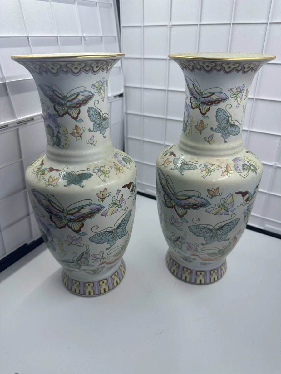 中国蝴蝶花瓶中国古董花瓶| eBay