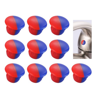 #ad #ad Hot and Cold Water Faucet Indicator: 10 PCS Red Blue $8.97