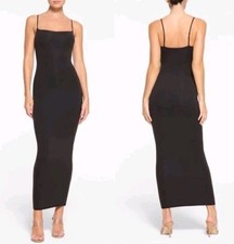 Skims Fits Everybody Cami Long Slip Dress Onyx Black Size XS