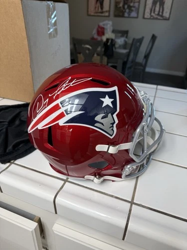 Doug Flutie Signed New England Patriots Full Size Replica Helmet * Beckett