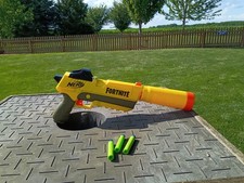 Nerf Fortnite SP-L With Suppressor Works With 3 Darts Some Marks On Shell