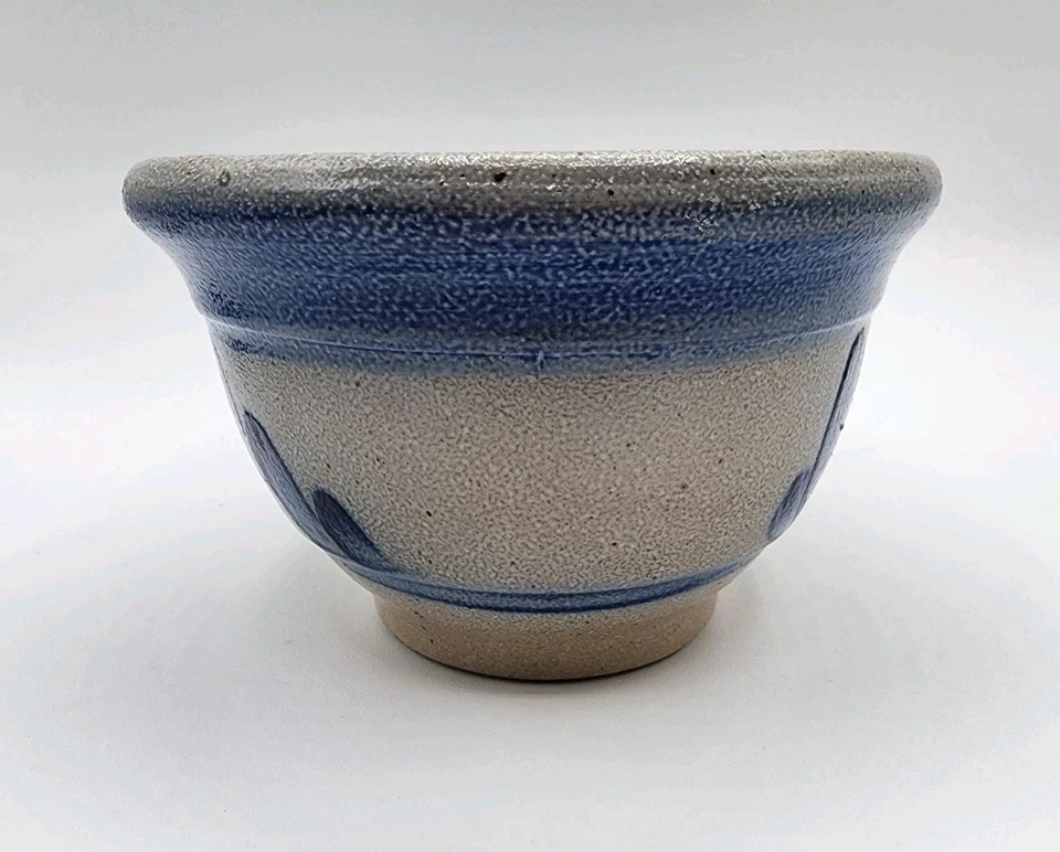 Rowe Pottery Salt Glaze Stoneware Miniature Finger Bowl 1991 (2.5"x4") - Image 2 of 4