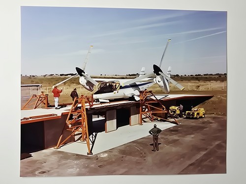 1976 Bell XV-15 Tiltrotor Ground Run Stand Plant 6 8x10 Test Photo Vintage