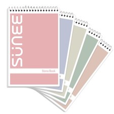 Steno Pads 6X9 5 Pack Gregg Rule 60 Sheets 5 Assorted Color Spiral Notebook 6
