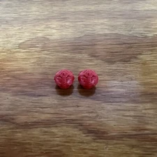 CROWN BICYCLE TIRE VALVE CAPS RED FITS SCHWINN STINGRAYS & OTHERS VINTAGE