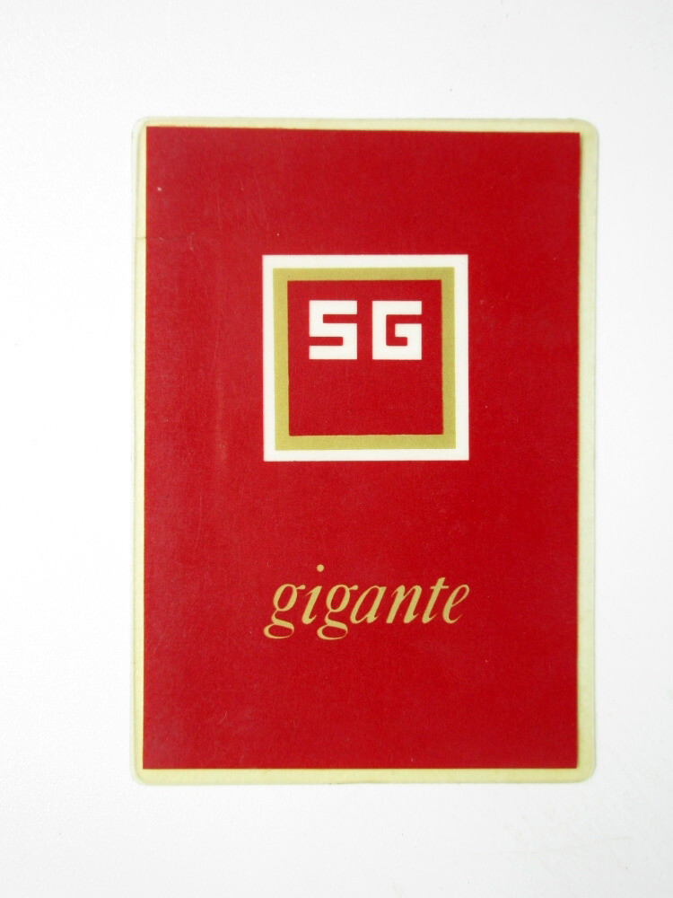 português cigarettes SG GIGANTE TOBACCO CIGARETTES PORTUGAL POCKET CALENDAR CARD