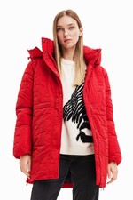 Desigual Padded Tulip Coat With Detachable Hood 23wwew17