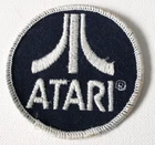 Vintage ATARI Round Logo Dark Blue Patch Videogame Gaming Authentic NOS