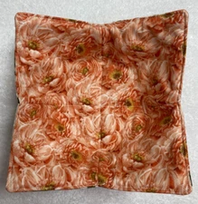 Bowl Cozy Hugger Hot or Cold - Floral - Black Background - Homemade - New