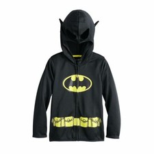 NWT Kids DC Comics Batman Boy Girl Costume Hoodie Jacket 5 6 7 8 10 12 Mask