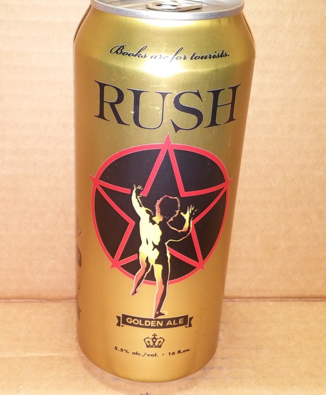 RUSH GOLDEN ALE 16 oz. Beer Can Fulton Brewing Co. Minneapolis - EMPTY