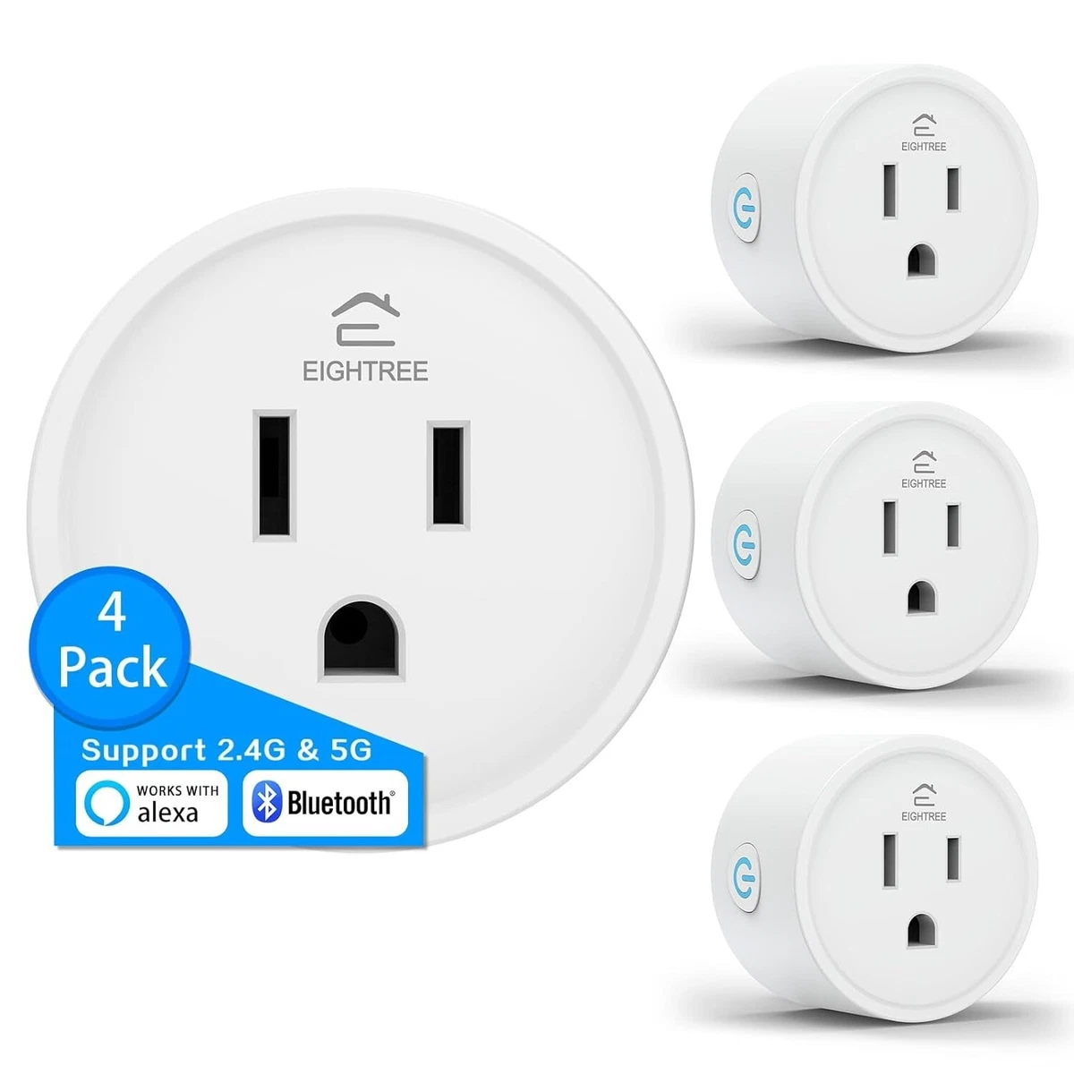 EIGHTREE Smart Plug Bluetooth Mesh, One Command Alexa Direct